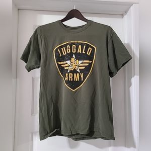 Vintage Juggalo Army Short Sleeve T Shirt Size Large (?) GREEN